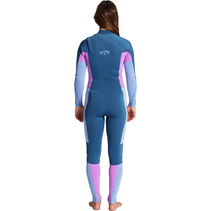 2024 Billabong Frauen Synergy 4/3mm Brustreiverschluss Neoprenanzug ABJW100130 - Deep Sea